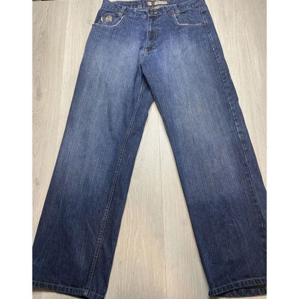 Vintage Mecca‎ USA Jeans Men 38x33 Blue Wide Leg Jeans Baggy Y2K Skater Grunge